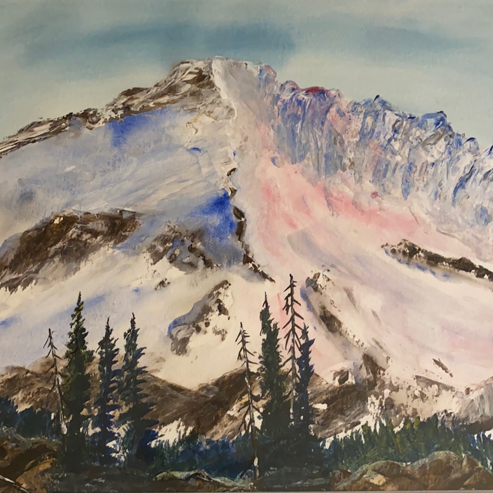 Original Watercolor 16x20 The Glacier - Picture 1 of 8